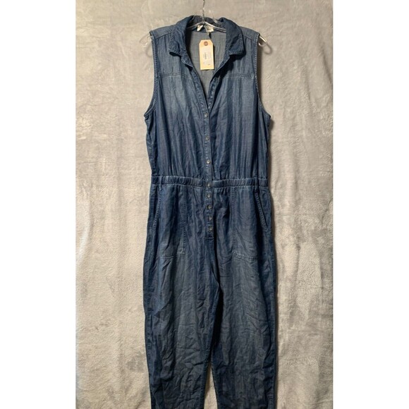 Anthropologie Blue Denim Jumpsuit - Picture 2 of 16